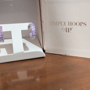 Simply Hoops by I Purple Earrings